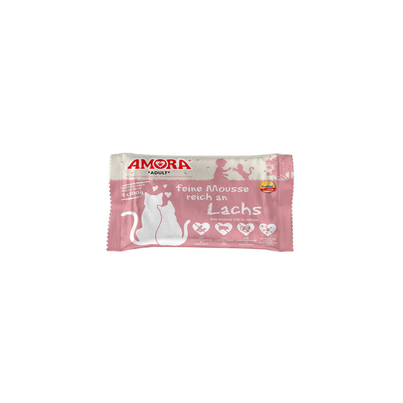 Amora Cat feine Mousse 10x4x100g Atlantik-Lachs