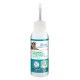 Bottle of PetBalance Care ear cleaner featuring a white and teal design, labeled "Microsilver Ohrenspülung" with a dog and cat image.
