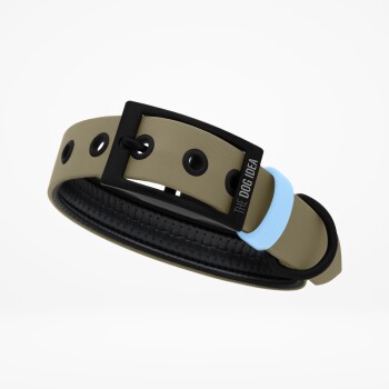 Biothane Halsband Beige hellblau L