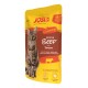 JosiCat Adult Katzenfutterbeutel, reich an Rind mit Tomate in Sauce, 88 % Fleisch, getreidefrei und zuckerfreie Rezeptur.