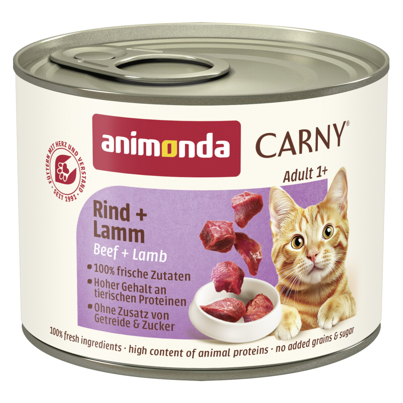 animonda Carny Nassfutter Katze Adult Lamm und Rind 6x200 g