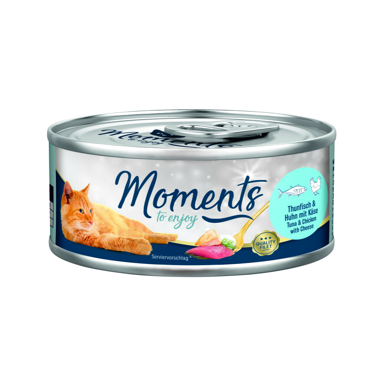 MOMENTS Adult Thunfisch und Huhn mit Käse 24x70 g