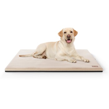 Orthopädische kuschelige Hundematte Berrith aus weichem Kaninchen Fellimitat beige XL