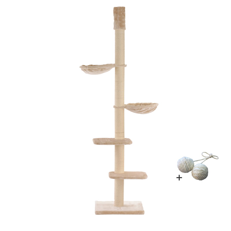 Rohrschneider ® XXL Katzenbaum Tamis, mit Gratis-Spielball,