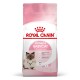 Torba z suchą karmą Royal Canin Mother & Babycat, z matką kotem i kociakiem, odpowiednia dla kotów w wieku 1-4 miesiące, z podkreślonymi korzyściami zdrowotnymi.