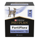 Schachtel Purina Pro Plan FortiFlora Katzenprobiotikum, 30 Beutel, mit stehender Katzenabbildung und "Great Taste"-Auszeichnung