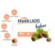 Haustierfutterverpackung für "Atlantik Lachs Indoor" hebt reduzierten Stuhlgeruch, Gewichtskontrolle, Haarballenkontrolle und 80% tierisches Protein hervor.
