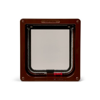 Brauner Haustierfutterbehälter mit einem eleganten Design, von der Seite betrachtet, der seine kompakte Form und glatte Oberfläche zeigt.