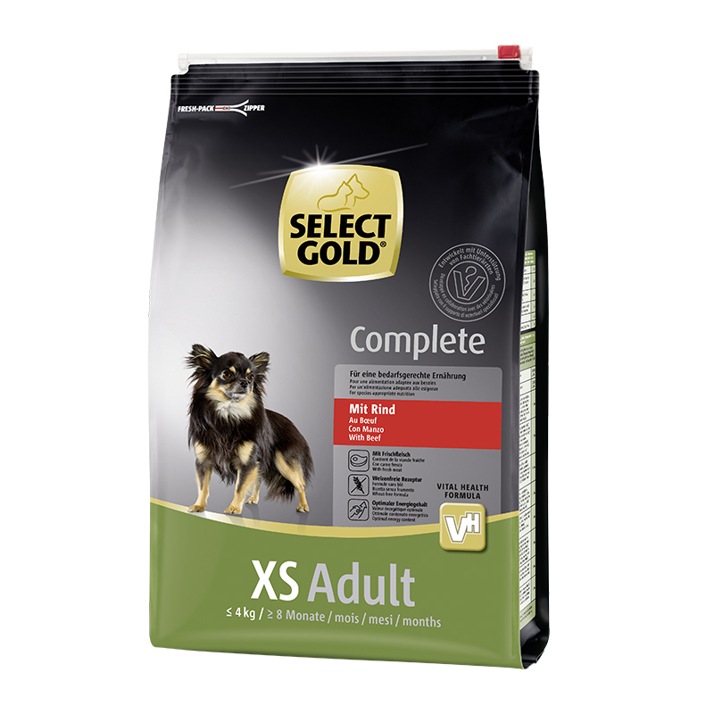 SELECT GOLD Complete XS Adult Rind 4kg