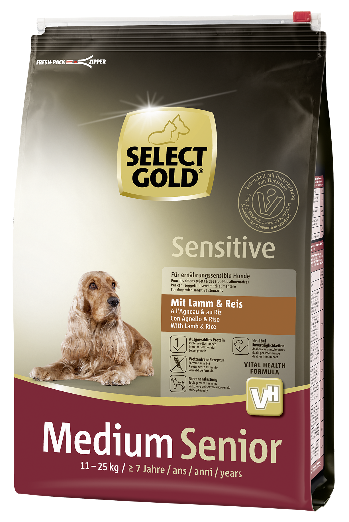 SELECT GOLD Sensitive Senior Medium Lamm & Reis 4kg