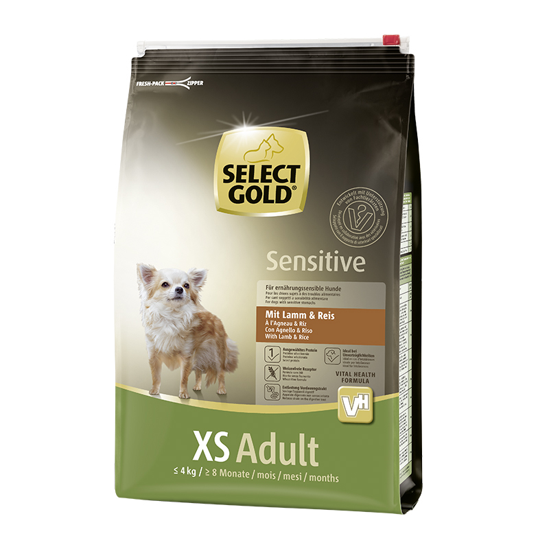 SELECT GOLD Sensitive XS Adult Lamm & Reis 4kg