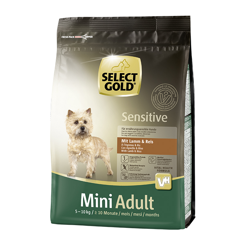 SELECT GOLD Sensitive Adult Mini Lamm & Reis 1kg