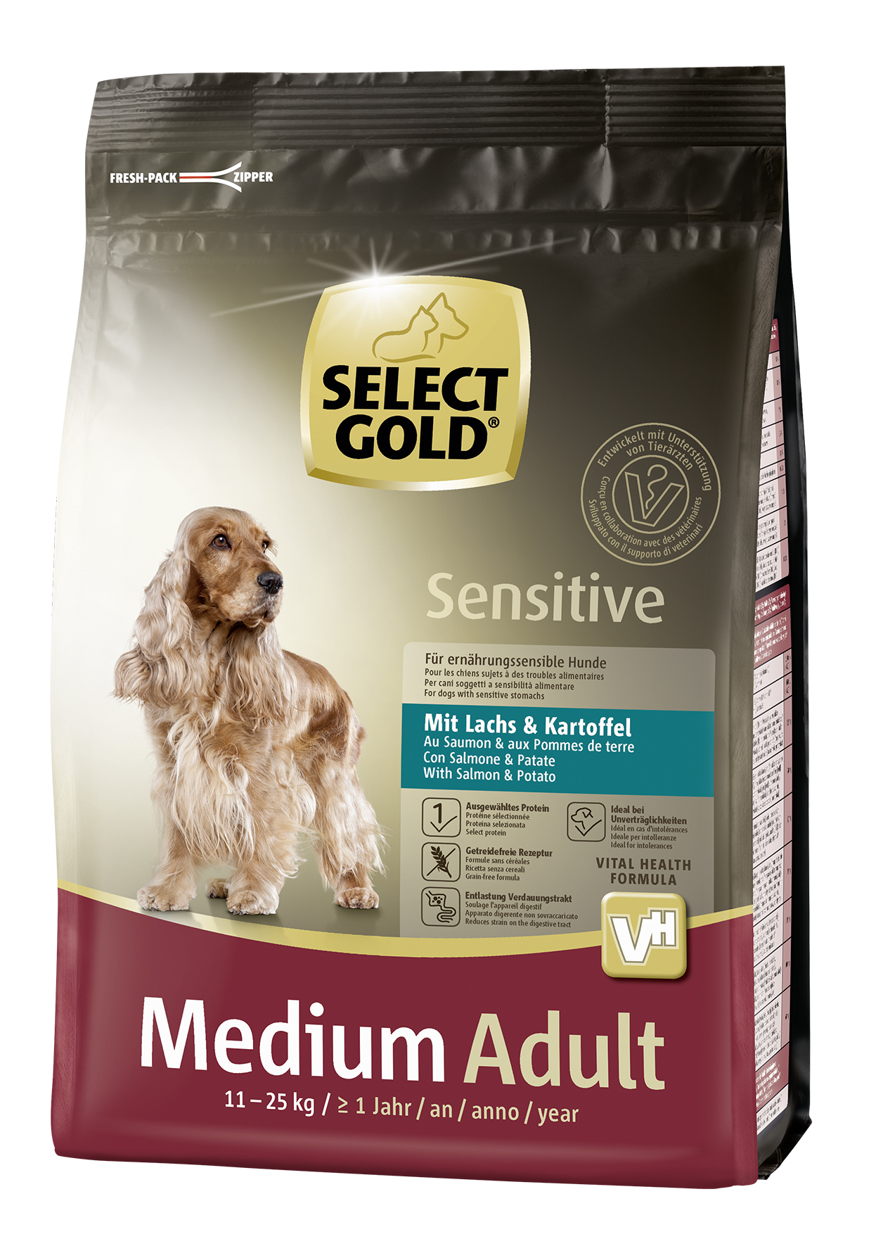 SELECT GOLD Sensitive Adult Medium Lachs & Kartoffel 1kg