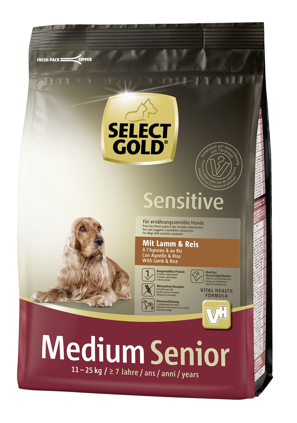 SELECT GOLD Sensitive Senior Medium Lamm & Reis 1kg