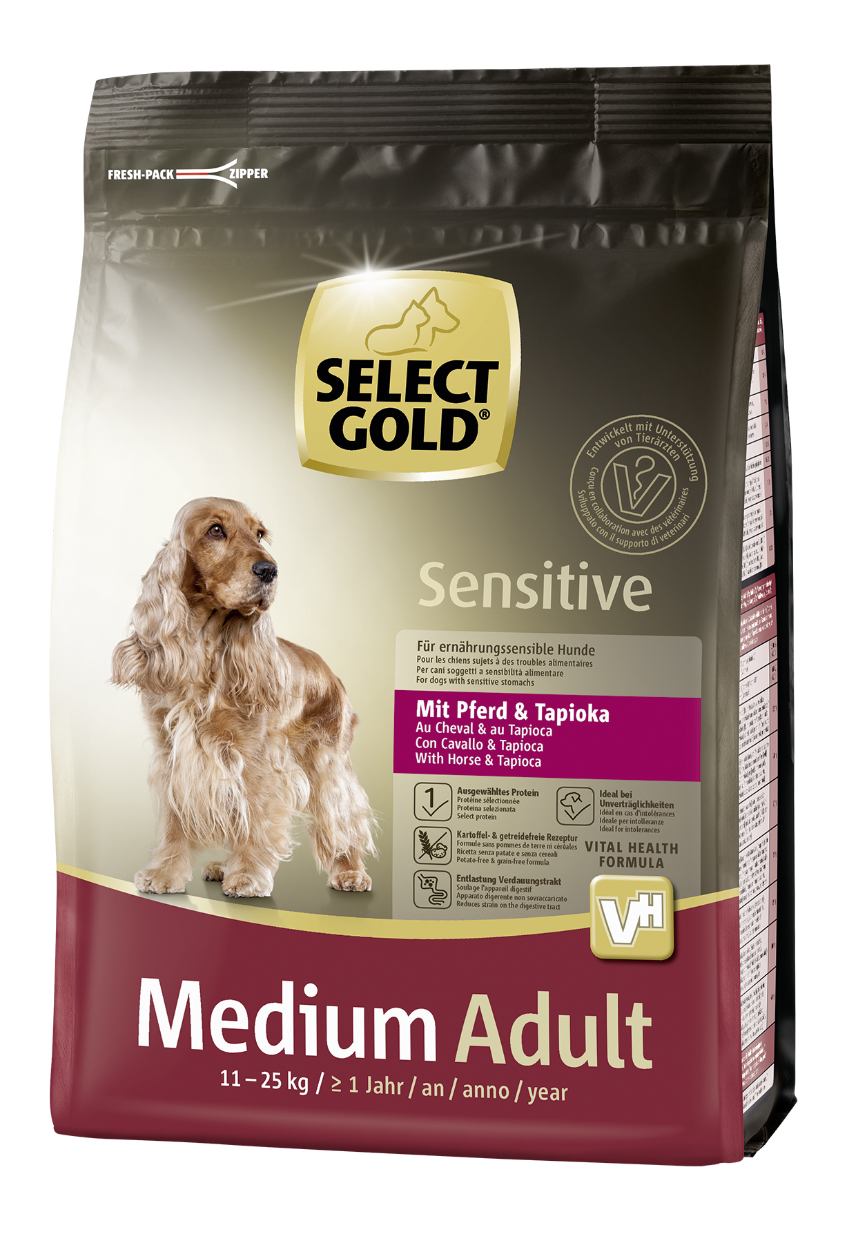SELECT GOLD Sensitive Medium Adult Pferd & Tapioka 1kg