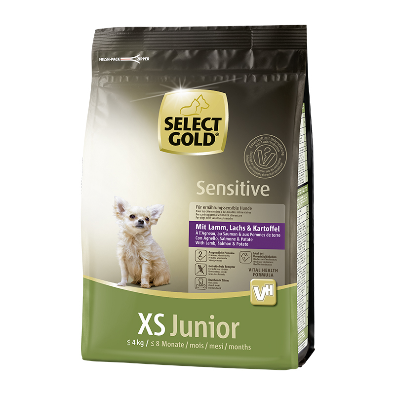 SELECT GOLD Sensitive XS Junior Lamm,Lachs & Kartoffel 1kg
