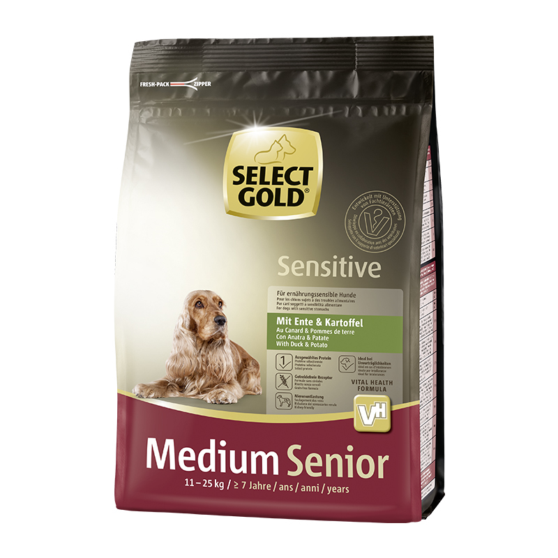 SELECT GOLD Sensitive Senior Medium Ente & Kartoffel 1kg