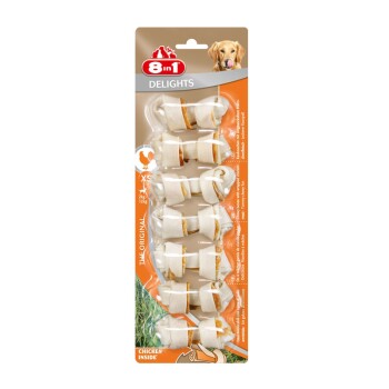 Delights Kauknochen Hähnchenfleisch XS 1x7 Stück