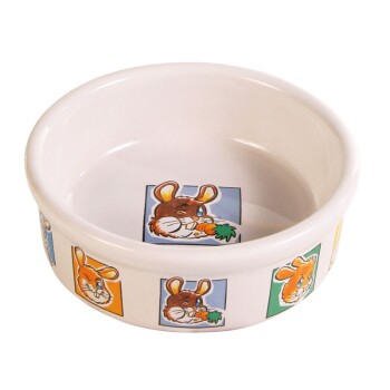 Keramiknapf mit Motiv für Zwergkaninchen