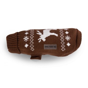 Strickpulli Elch Braun 20 cm