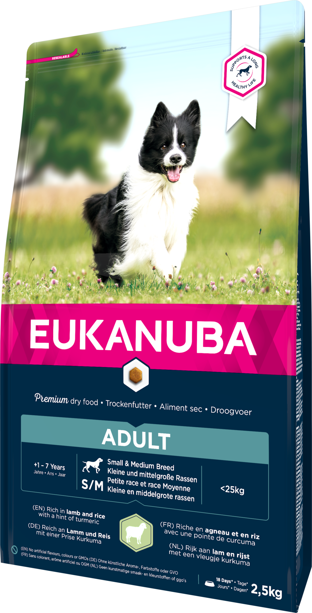 Eukanuba Adult Small & Medium Breed Lamm & Reis 2,5kg