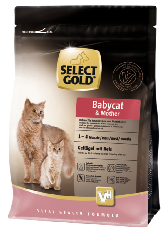 SELECT GOLD Babycat & Mother Geflügel mit Reis 400g