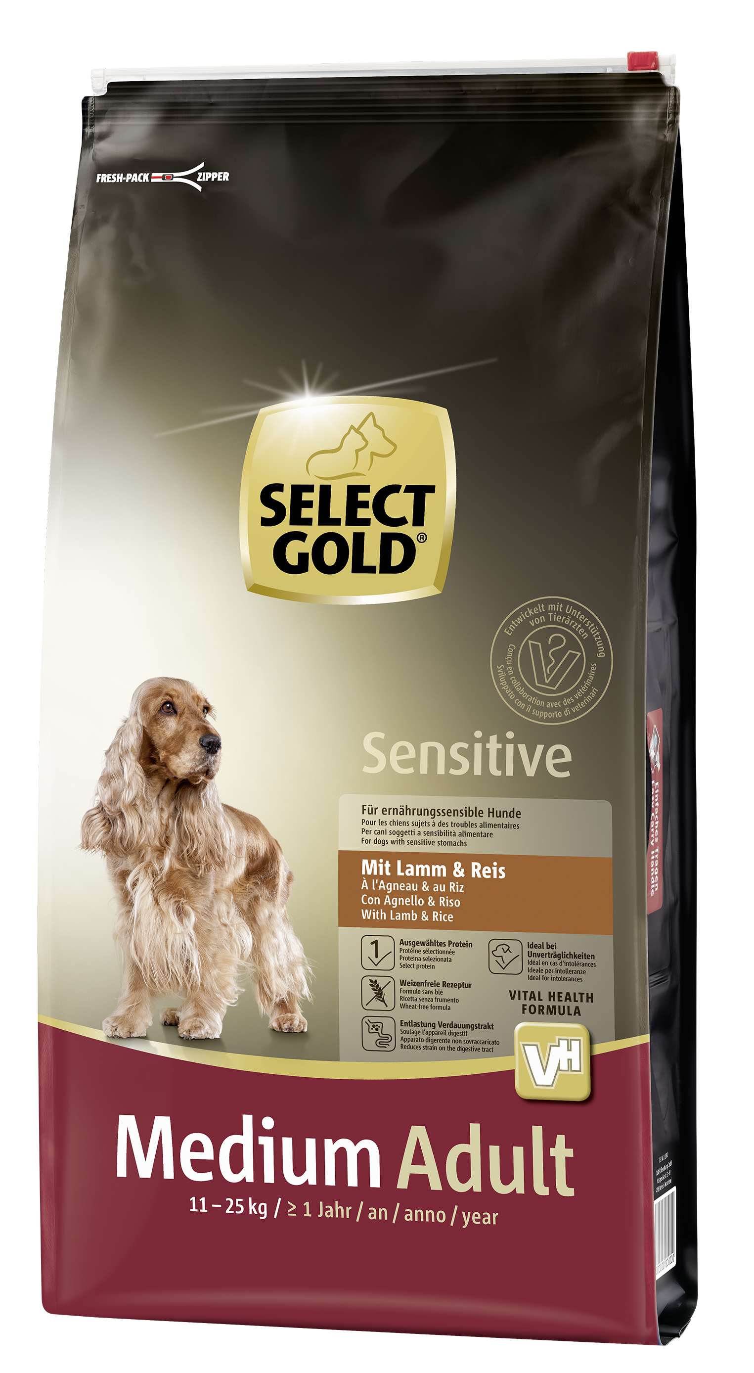 SELECT GOLD Sensitive Adult Medium Lamm & Reis 12kg