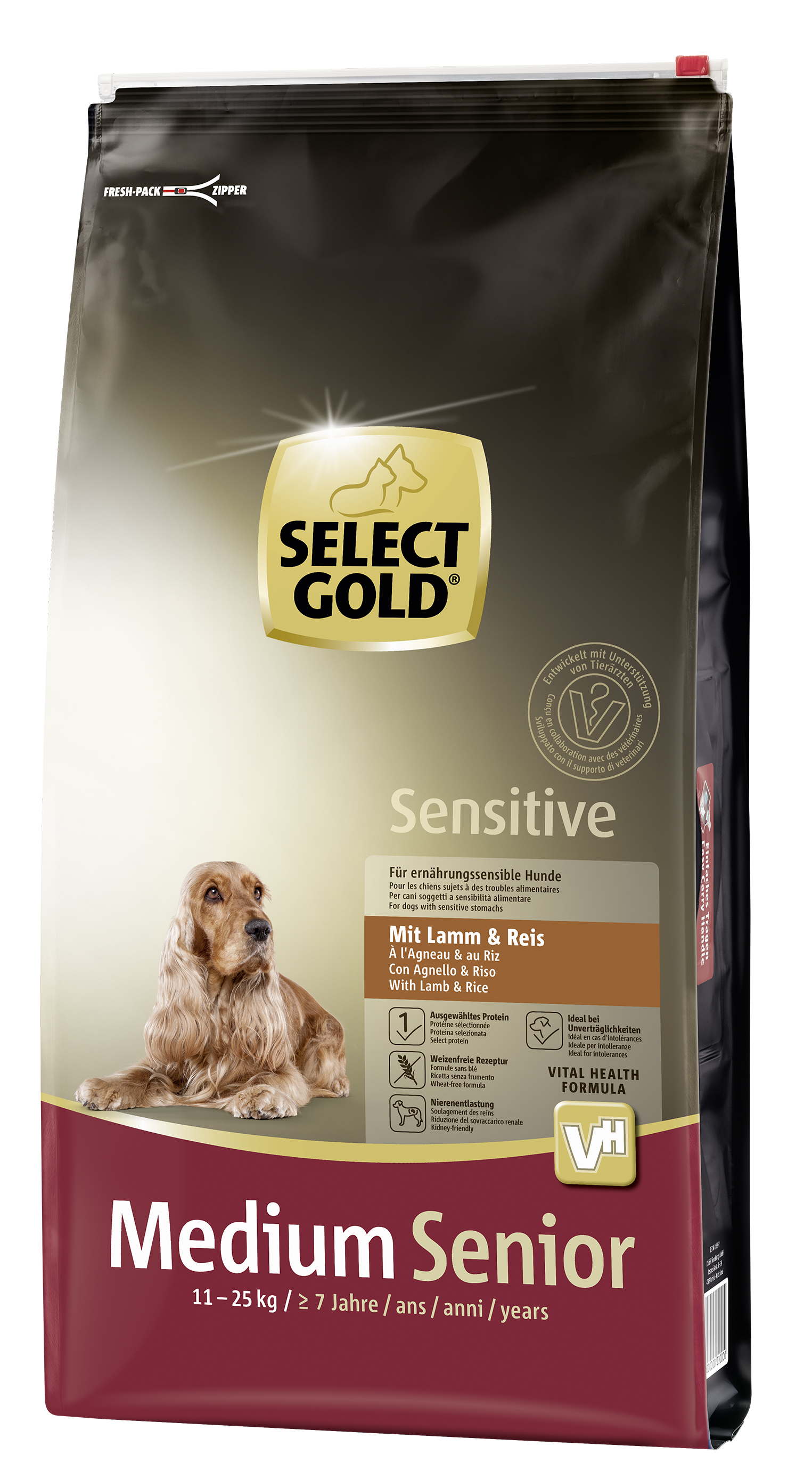 SELECT GOLD Sensitive Senior Medium Lamm & Reis 12kg