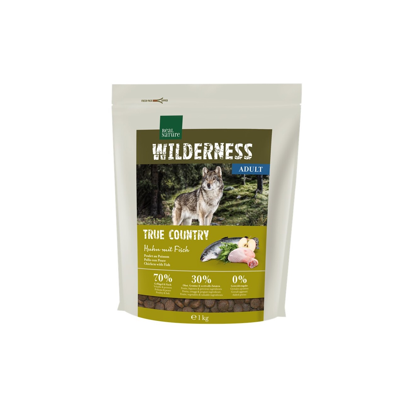 REAL NATURE WILDERNESS True Country Adult mit Fisch 1kg | FRESSNAPF