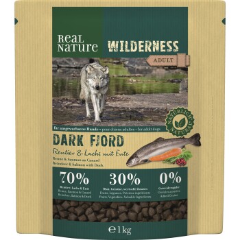 WILDERNESS Dark Fjord Rentier, Lachs & Ente 1kg