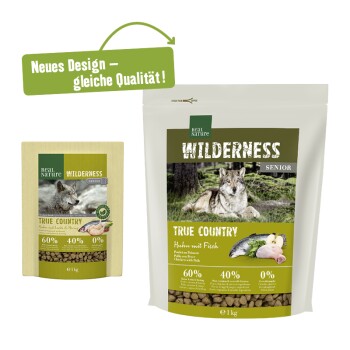 WILDERNESS Senior True Country Pollo con salmone e aringa 1 kg