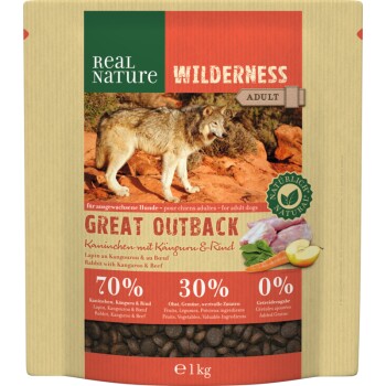 WILDERNESS Great Outback Kaninchen, Känguru & Rind 1kg