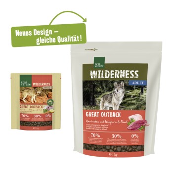 WILDERNESS Great Outback Kaninchen, Känguru & Rind 1kg
