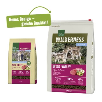 WILDERNESS Junior Wild Valley Cavallo e Manzo 4 kg