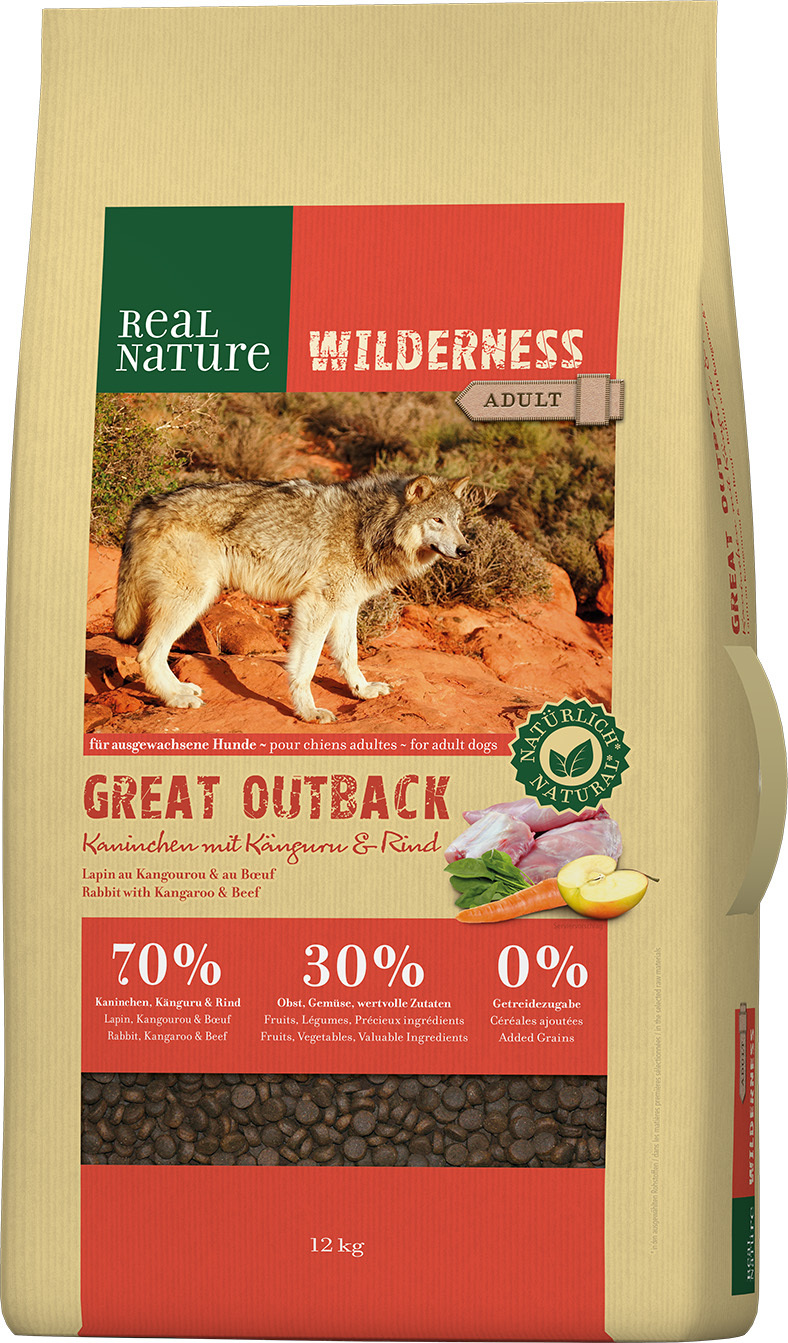 REAL NATURE WILDERNESS Great Outback Kaninchen, Känguru & Rind 12kg