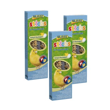 Vogelsticks Kanarienvogel Honig & Muschelgrit 3 x 60g