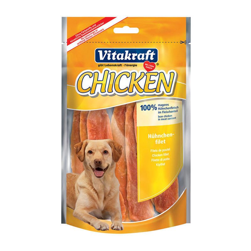 Vitakraft Chicken-Snacks 6x80g Hühnchenfilet