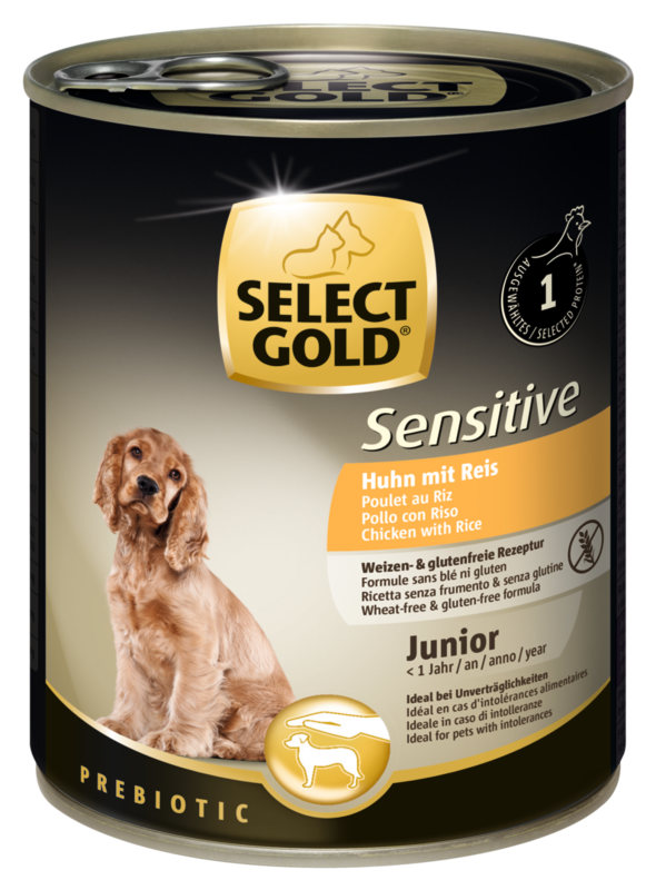SELECT GOLD Sensitive Junior Huhn & Reis 6x800g