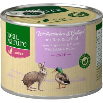 Adult 6x200 g Coniglio selvatico & Pollame con Riso e Olio di lino