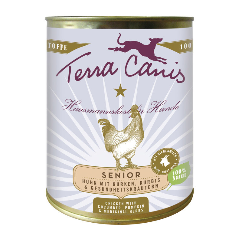 Terra Canis Senior 6x800g Huhn mit Gurken, Kürbis und Gesundheitskräutern