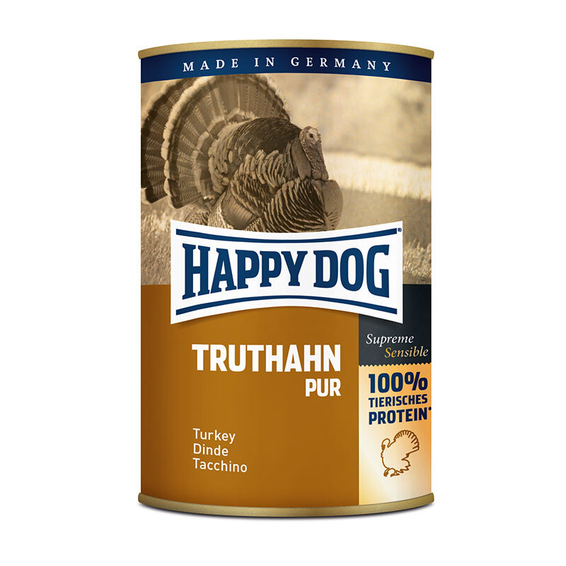 Happy Dog Pur Single Protein 12x400g Truthahn pur