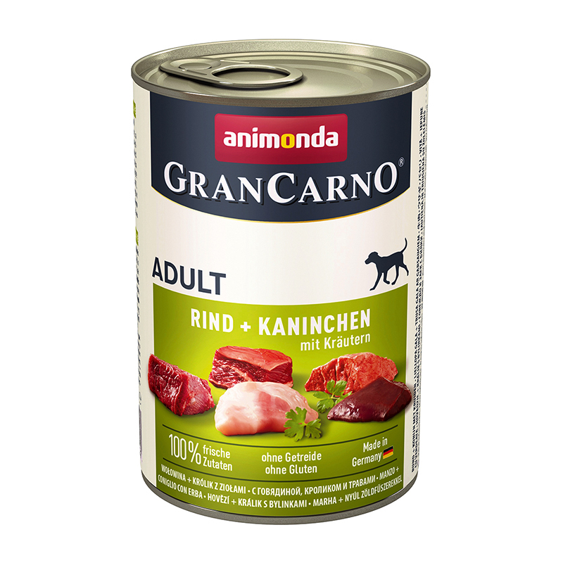 Animonda GranCarno Original Adult 6x400g Rind & Kaninchen mit Kräuter