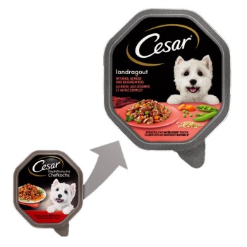 Recommandation du chef 14 x 150 g Morceaux de boeuf, riz naturel et légumes