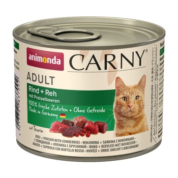 CARNY Adult 6x200g Rind & Reh mit Preisselbeeren