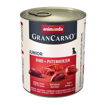GranCarno Original Junior 6x800g Rind & Putenherzen