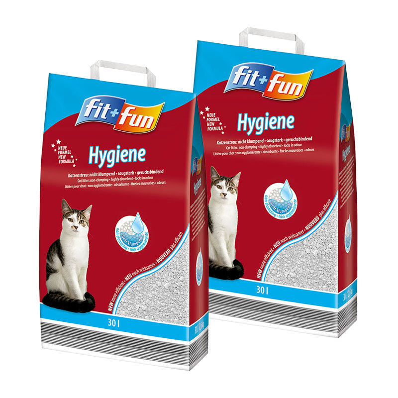 FIT+FUN Hygiene Katzenstreu 2x30l