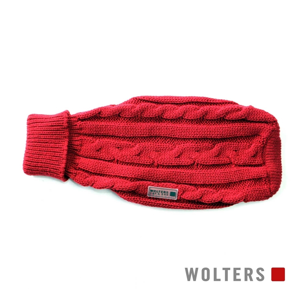 Wolters Zopf-Strickpullover Rot 25 cm