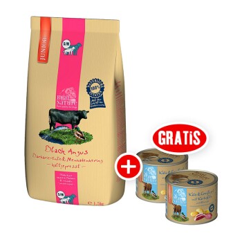 real nature Junior S/M 1,5kg + gratis 2x200g Nassfutter