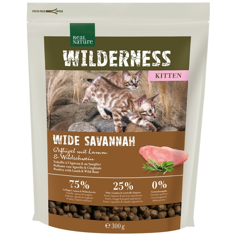 WILDERNESS Wide Savannah Kitten Geflügel, Lamm & Wildschwein 300g