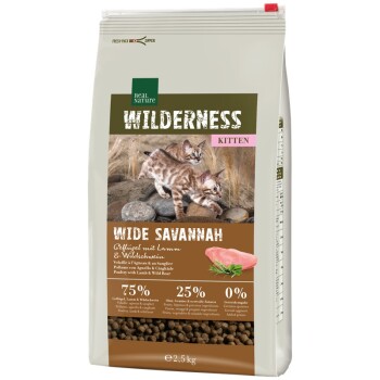 WILDERNESSWIDE Wide Savannah Kitten Pollame, Agnello e Cinghiale 2,5 kg